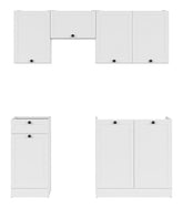 Junona Line kjøkkensett - Hvit - 170 cm